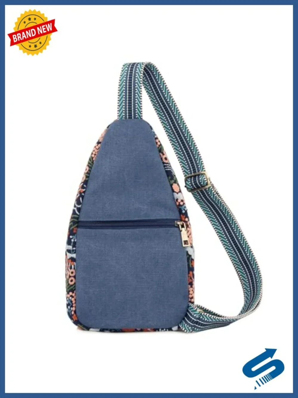 Vintage Embroidered Floral Ethnic Backpack Mini Travel Purse Canvas Crossbody